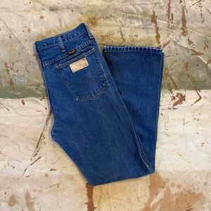 Vintage made in the USA dark wash wrangler jeans